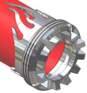 CAD drawing of a custom carved S&S Coupling Flames