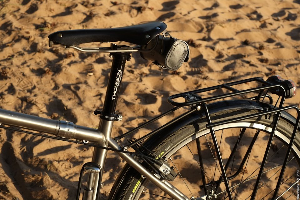 True North Cycles touring bike with S and S Couplings and racks