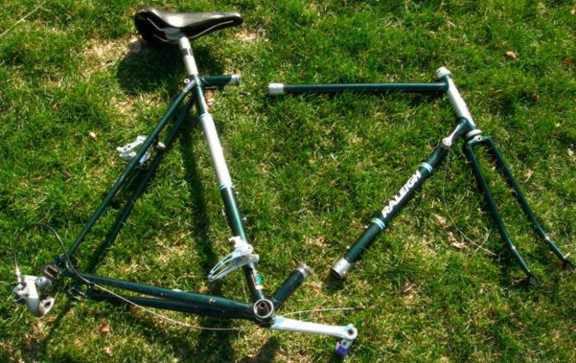 Packing sequence for a Raleigh road bike retrofit with S and S Couplings