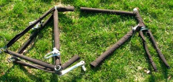 Packing sequence for a Raleigh road bike retrofit with S and S Couplings