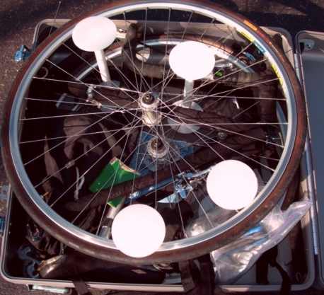 Packing sequence for a Raleigh road bike retrofit with S and S Couplings