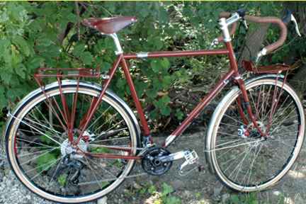 True North Cycles touring bike with racks