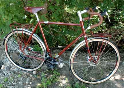 True North Cycles touring bike with racks